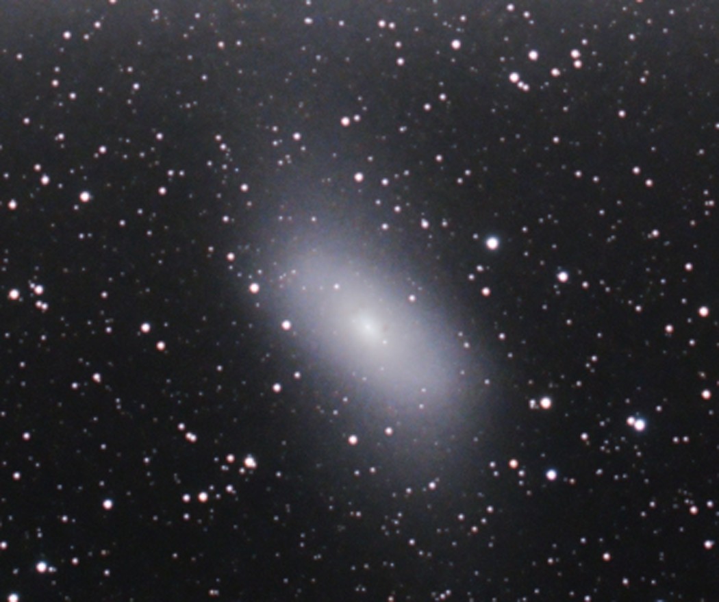 M110 : l'autre satellite d'Andromède, une galaxie elliptique naine plus diffuse et allongée.