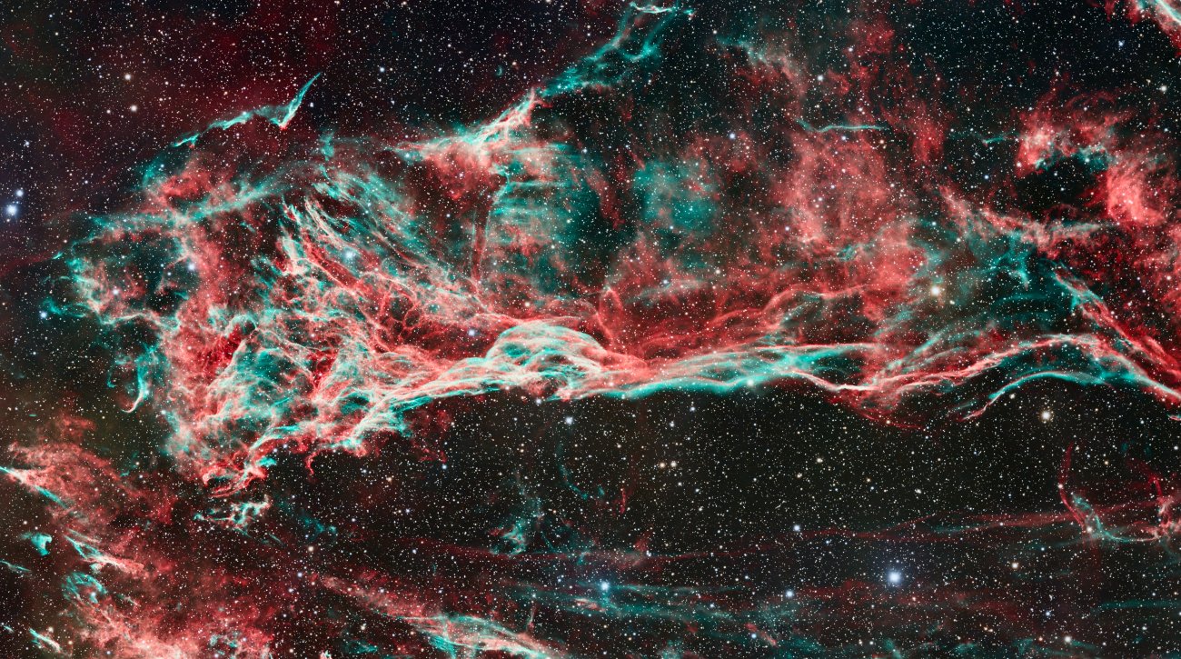 Le Triangle de Pickering (NGC 6979) : un réseau de filaments plus ténus, découvert sur des plaques photographiques par Williamina Fleming.